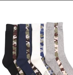 image-Rex rabbit autumn and winter camouflage tide men's socks solid color simple men's socks breathable large size sports warm cotton socks socks in stockings