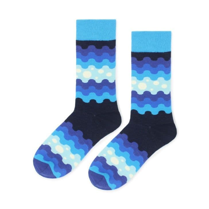 image-New classic striped socks men's street socks personality skateboard cotton socks
