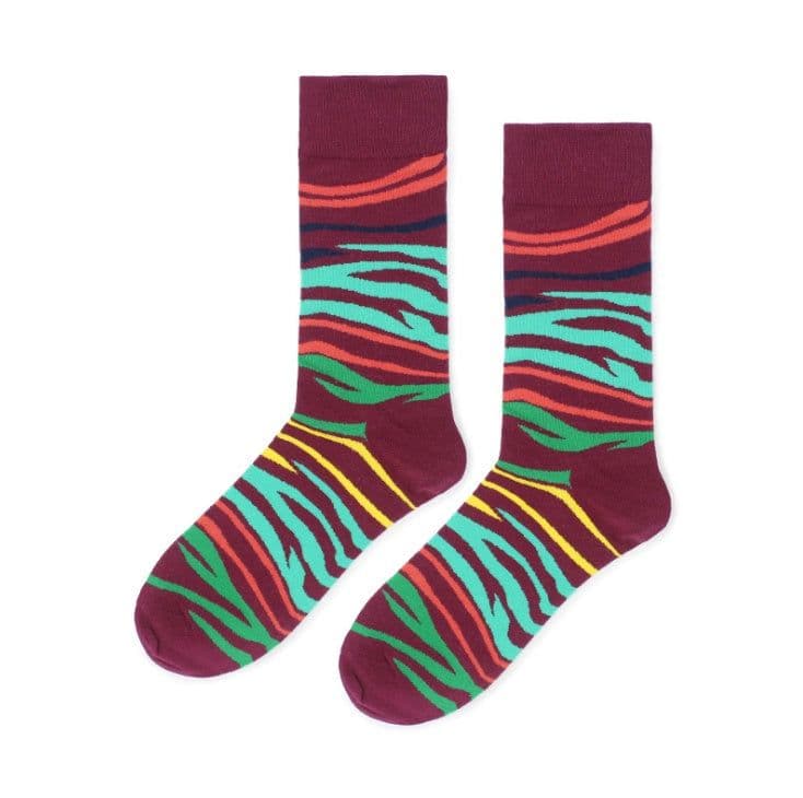 image-New classic striped socks men's street socks personality skateboard cotton socks