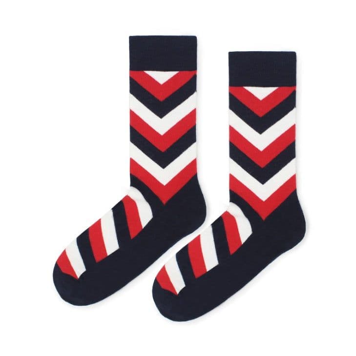 image-New classic striped socks men's street socks personality skateboard cotton socks