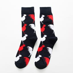 image-New Fashion Style Socks Short Chicken Geometry Pattern Funny Cotton Socks