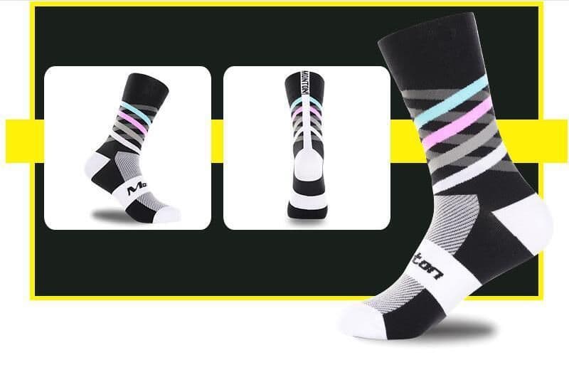 image-Nylon male female riding socks sports socks bicycle running stockings basketball socks soccer socks hiking socks