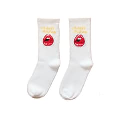 image-Trend INS hip hop socks Europe and the United States street fashion skateboarding couple long socks female male letters lip socks