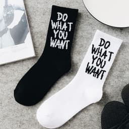 image-Retro skateboard alphabet tube socks