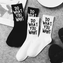 image-Retro skateboard alphabet tube socks