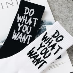 image-Retro skateboard alphabet tube socks