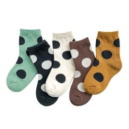 image-Embroidered striped baby socks cute animal baby cotton socks