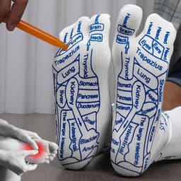 image-Massage Relieve Tired Feet Socks Acupressure Foot Massager Reflexology Socks Foot Point Sock Foot Point Tool Physiotherapy Sock
