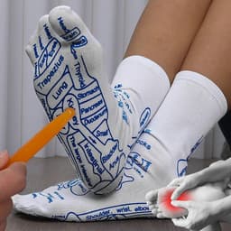 image-Massage Relieve Tired Feet Socks Acupressure Foot Massager Reflexology Socks Foot Point Sock Foot Point Tool Physiotherapy Sock