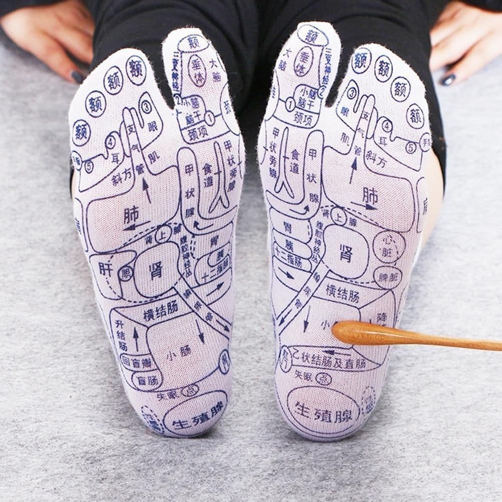 image-Massage Relieve Tired Feet Socks Acupressure Foot Massager Reflexology Socks Foot Point Sock Foot Point Tool Physiotherapy Sock