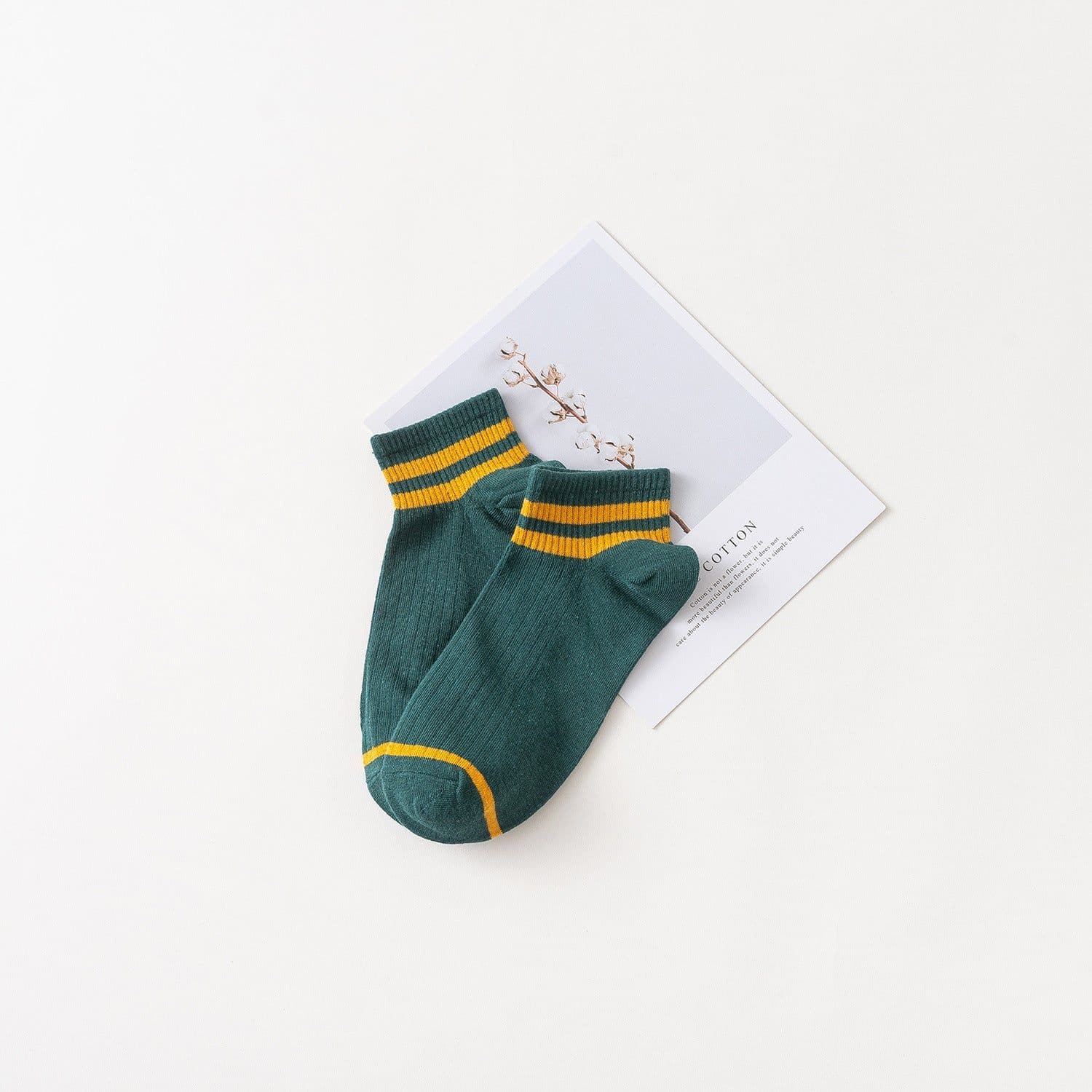 image-Two bar sports socks middle tube socks female