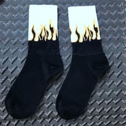 image-Pure cotton socks in flame