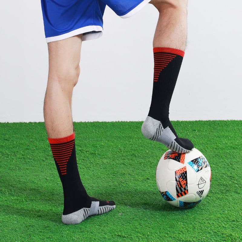 image-Striped non-slip sports football socks
