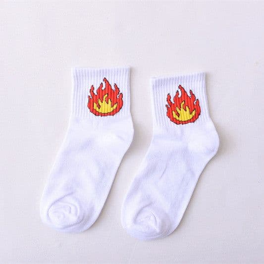 image-Literary funny short tube sports socks
