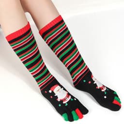 image-Christmas Five Finger Socks