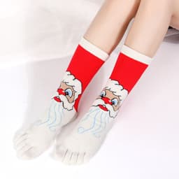 image-Christmas Five Finger Socks