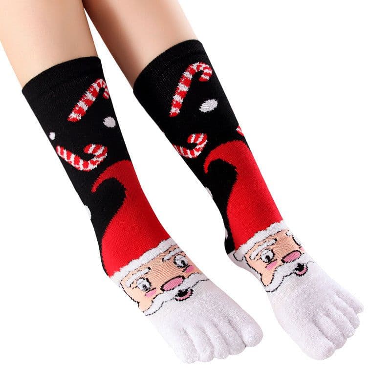 image-Christmas Five Finger Socks
