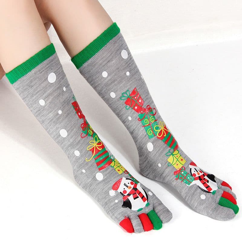 image-Christmas Five Finger Socks