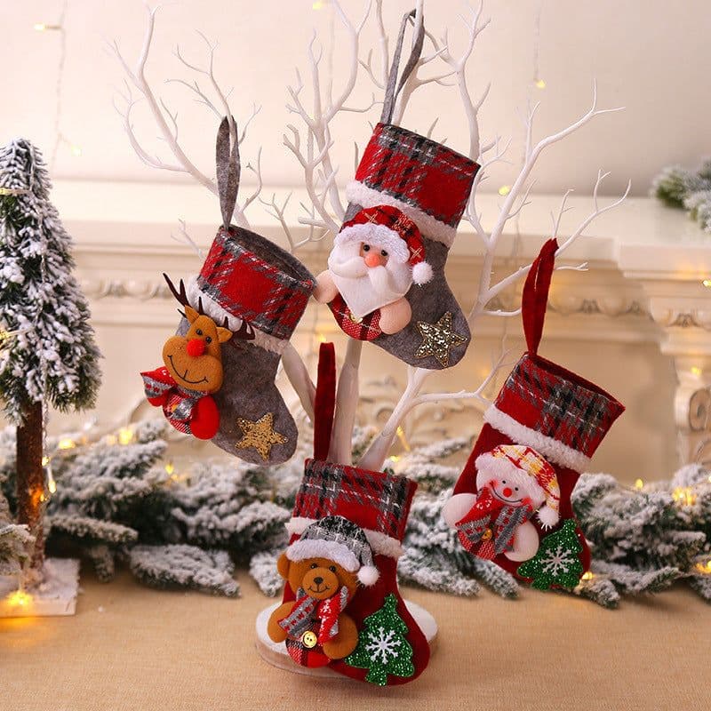 image-Small Plaid Christmas socks