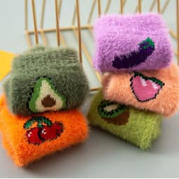 image-Color imitation mink velvet tube socks