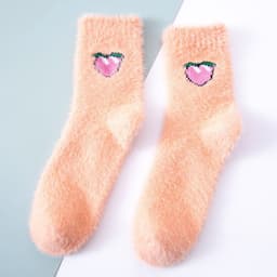 image-Color imitation mink velvet tube socks