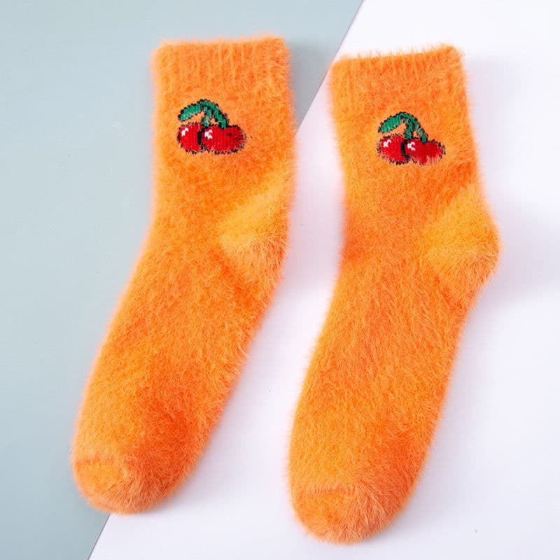 image-Color imitation mink velvet tube socks