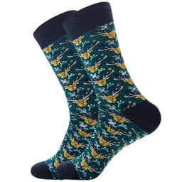image-Men's socks Santa Claus Elk Men's Tube Socks Trendy Cotton Socks