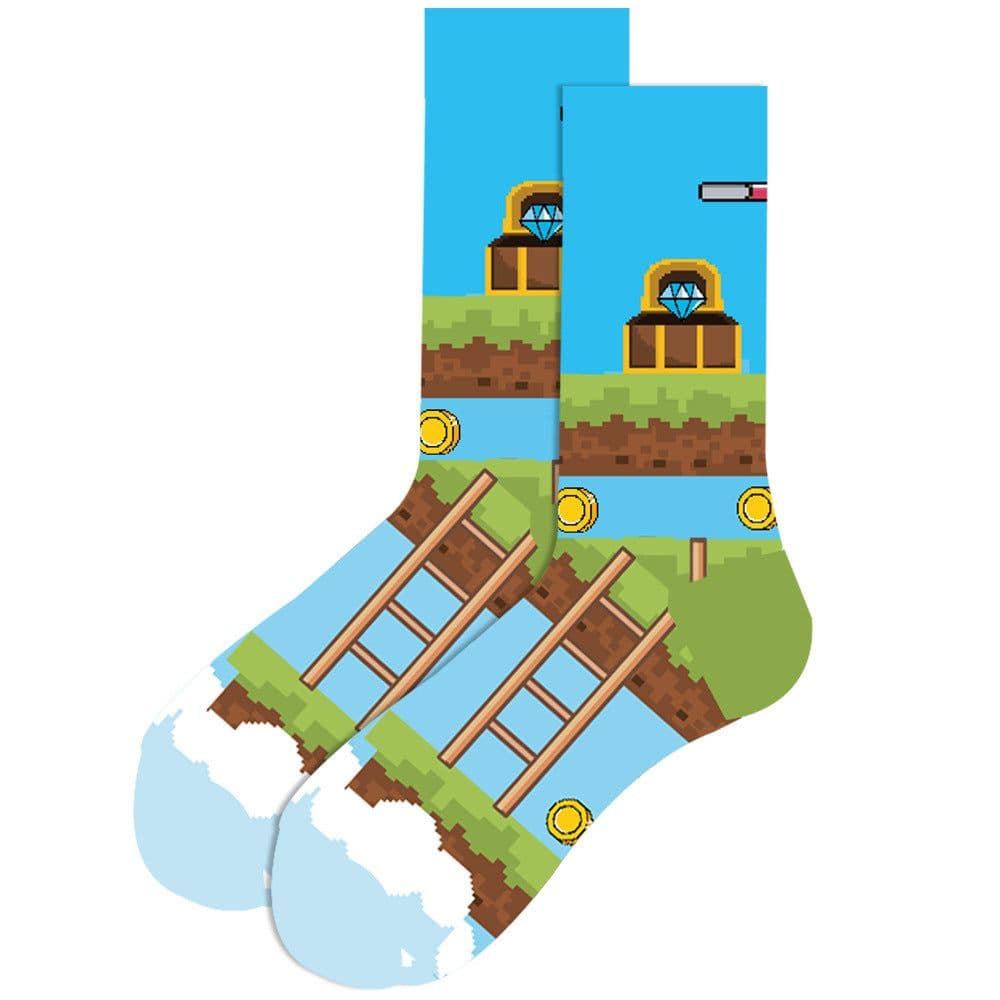 image-Men's socks Santa Claus Elk Men's Tube Socks Trendy Cotton Socks