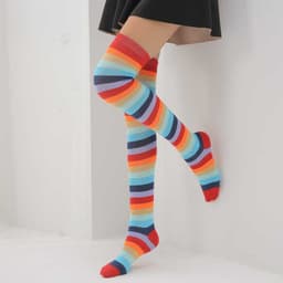 image-Women's cotton socks over the knee socks creative high socks