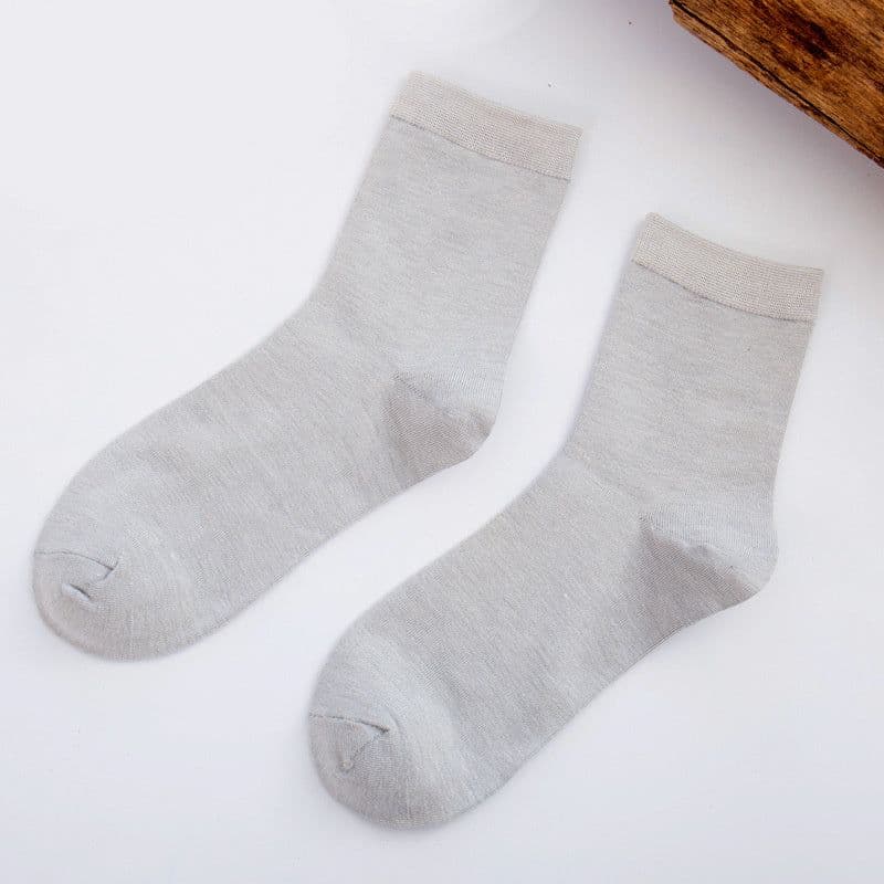 image-Pure color business simple tube socks