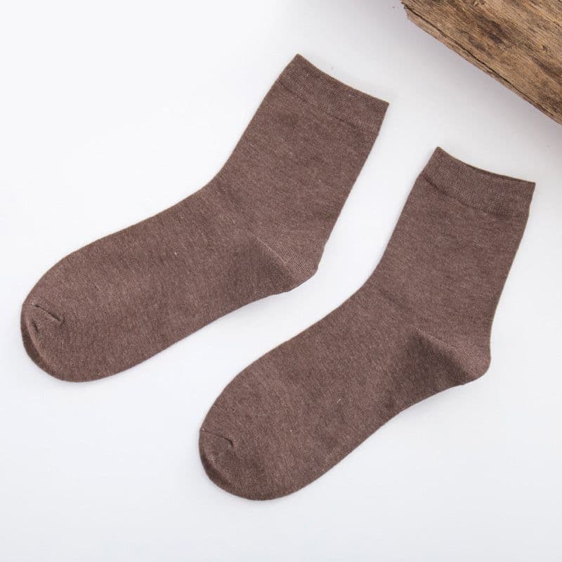 image-Pure color business simple tube socks