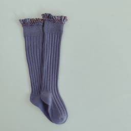 image-Double needle children's socks, middle tube, girls' socks, trendy socks