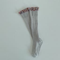 image-Double needle children's socks, middle tube, girls' socks, trendy socks
