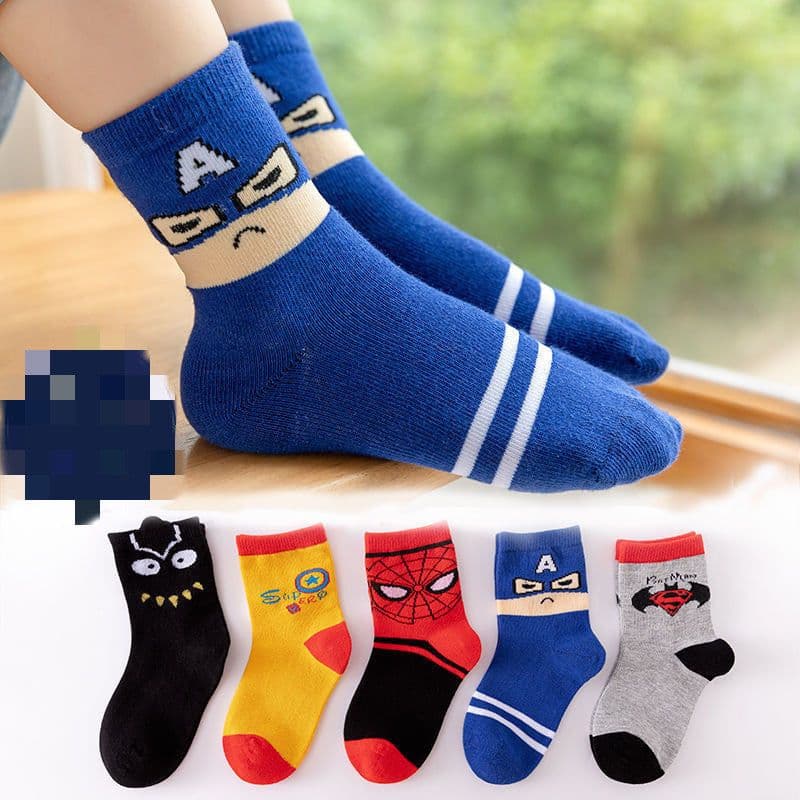 image-Cotton Children's Socks Medium Tube Dinosaur Thickened Baby Socks