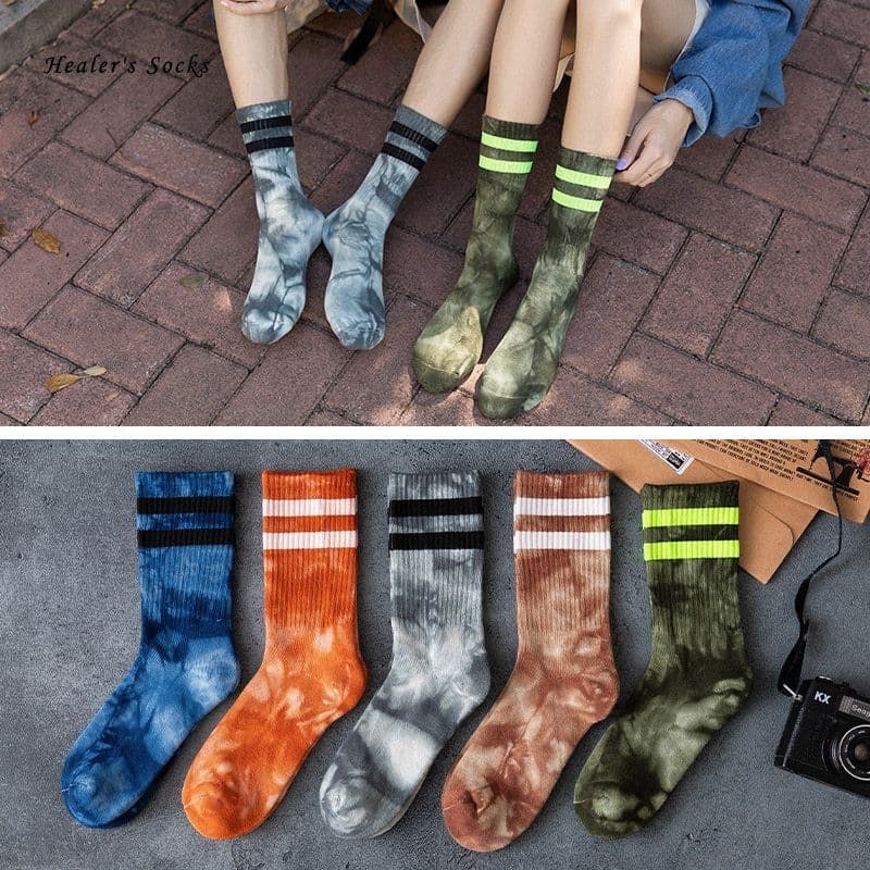 image-Couple Socks, Men's Autumn and Winter High-Tube Socks, Mid-Tube Parallel Bars