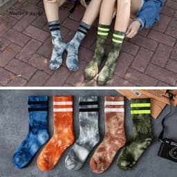 image-Couple Socks, Men's Autumn and Winter High-Tube Socks, Mid-Tube Parallel Bars