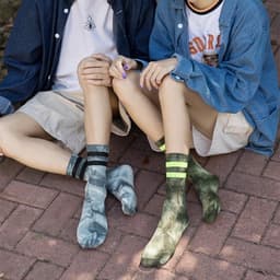 image-Couple Socks, Men's Autumn and Winter High-Tube Socks, Mid-Tube Parallel Bars