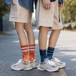 image-Couple Socks, Men's Autumn and Winter High-Tube Socks, Mid-Tube Parallel Bars