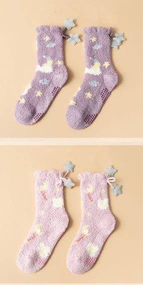 image-Winter Thick Women's Socks Japanese Sweet Girl Socks Coral Fleece Socks