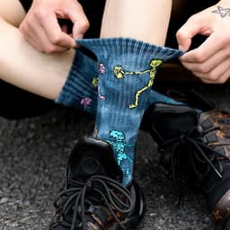 image-Smiley Embroidered Tie-Dye Socks Tide Socks In Tube