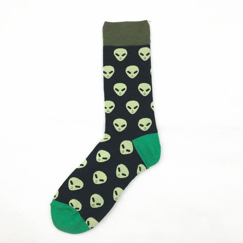 image-Men's Socks, Long Tube Cotton Socks, Leisure All-Match Geometric Series Jacquard Socks
