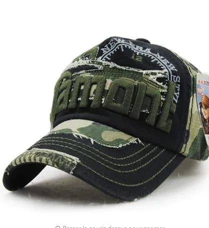 image-Camouflage baseball cap outdoor sunshade hats for men and women, European and American hats for leisure