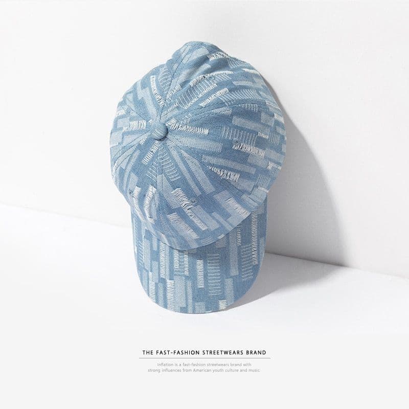 image-Denim Damaged Hat Outdoor Snapback Trucker Hat Men Adjustable Baseball Caps Trendy Women Hip Hop Fashion Ha