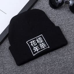 image-Autumn and winter warm knit hats Mood for years embroidery men and women fashion wild caps