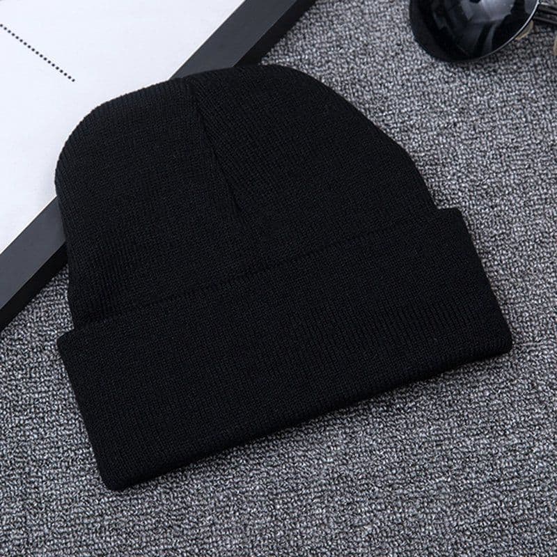 image-Autumn and winter warm knit hats Mood for years embroidery men and women fashion wild caps