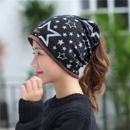 image-Comfortable and warm hood ladies hats