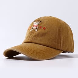 image-Women Cartoon Teddy Bear Embroidery Dad Hats