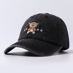 image-Women Cartoon Teddy Bear Embroidery Dad Hats