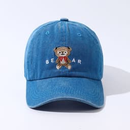 image-Women Cartoon Teddy Bear Embroidery Dad Hats