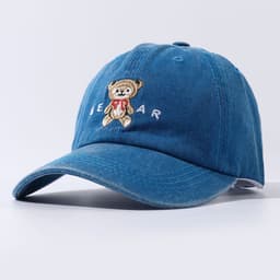 image-Women Cartoon Teddy Bear Embroidery Dad Hats